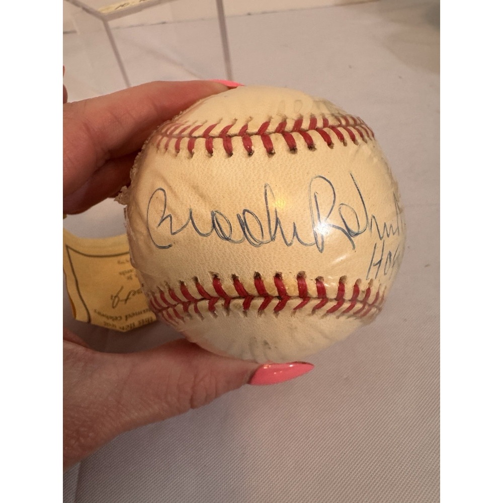 Brooks Robinson Autographed Rawlings OAL Baseball HOF 83 Inscribed COA Orioles